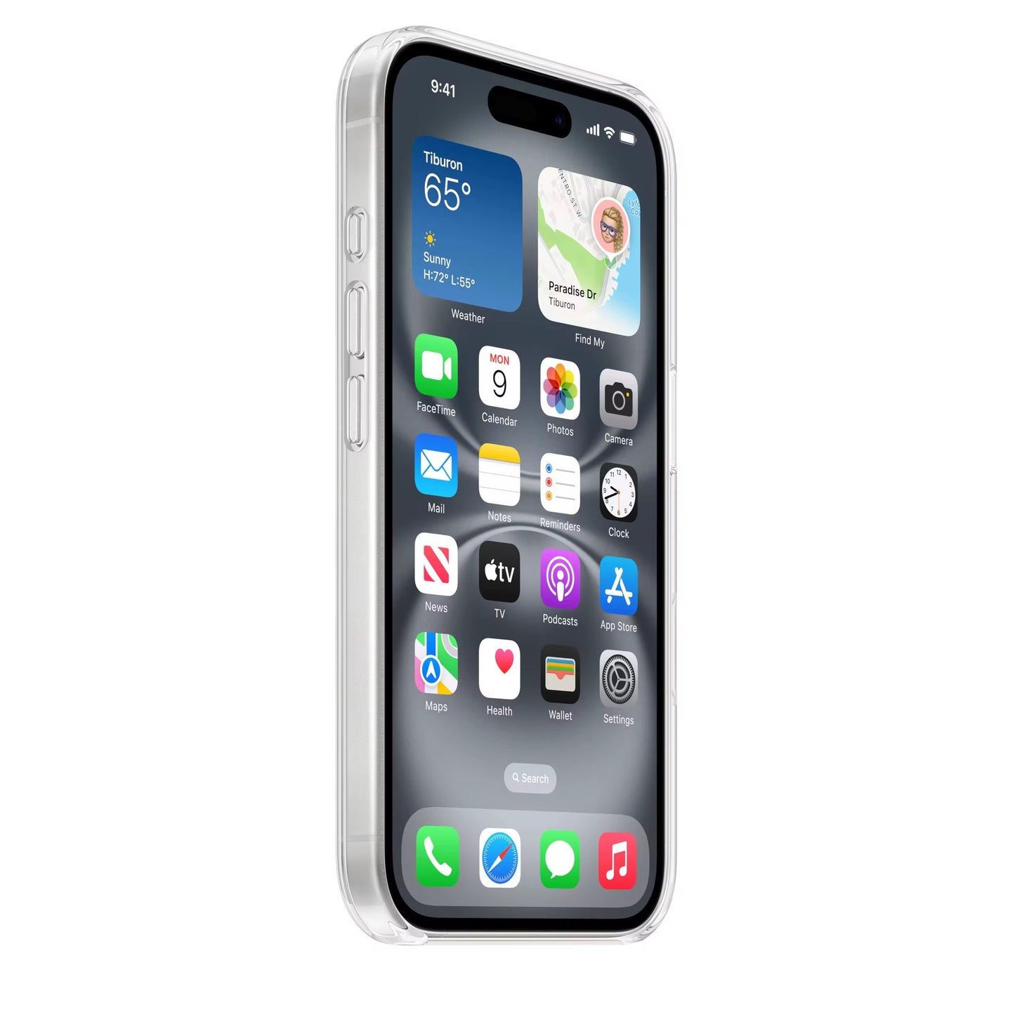 Coque transparente avec MagSafe pour iPhone 16/16 Pro Max
